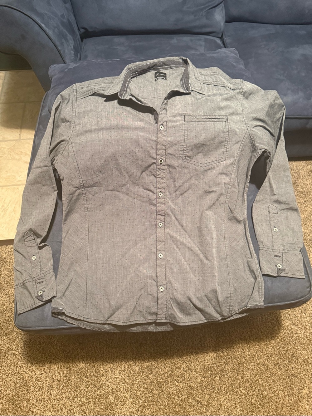 Express Men's Button-Down Shirt - Gray